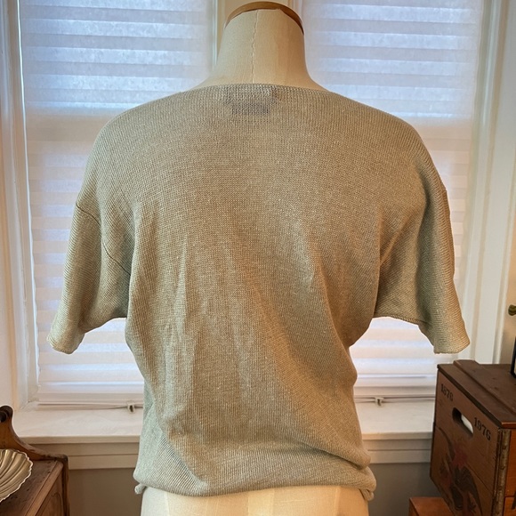 Eskandar Neiman Marcus knit grey/green top - Picture 3 of 5